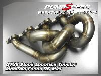 Ford  focus rs tubular manifold to suit gt25 turbo charger by pumaspeed flange image